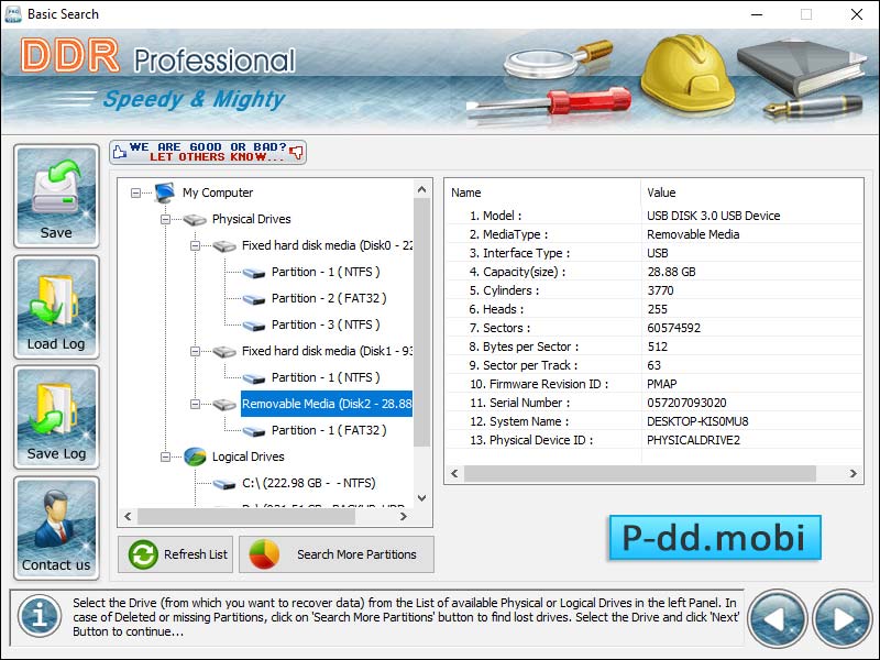 Memory Card Data Recovery screen shot