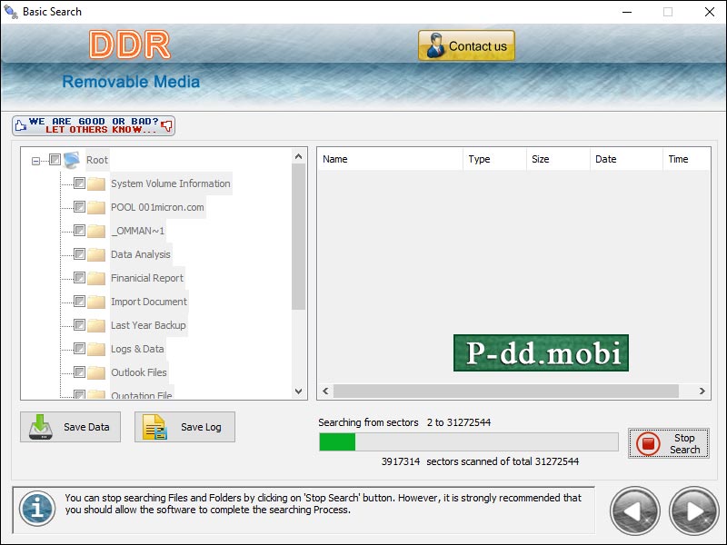 Audio Players Files Recovery Tool screen shot