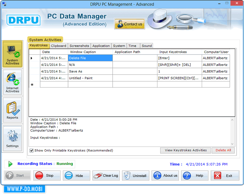 Advance Keylogger