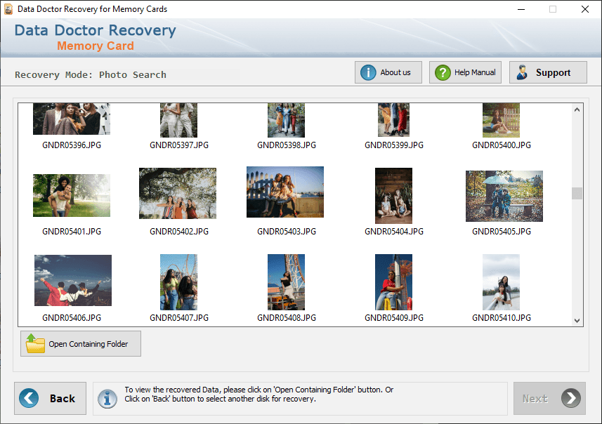 Open containing folder