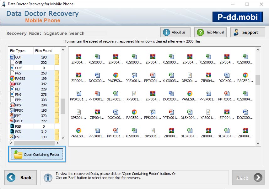 Open containing folder Open containing folder