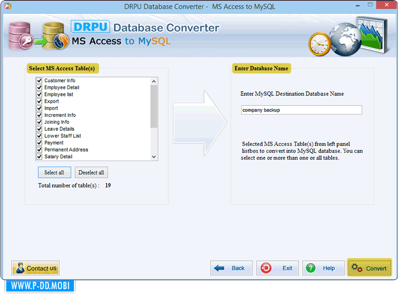 MS Access to MySQL Database Converter Software