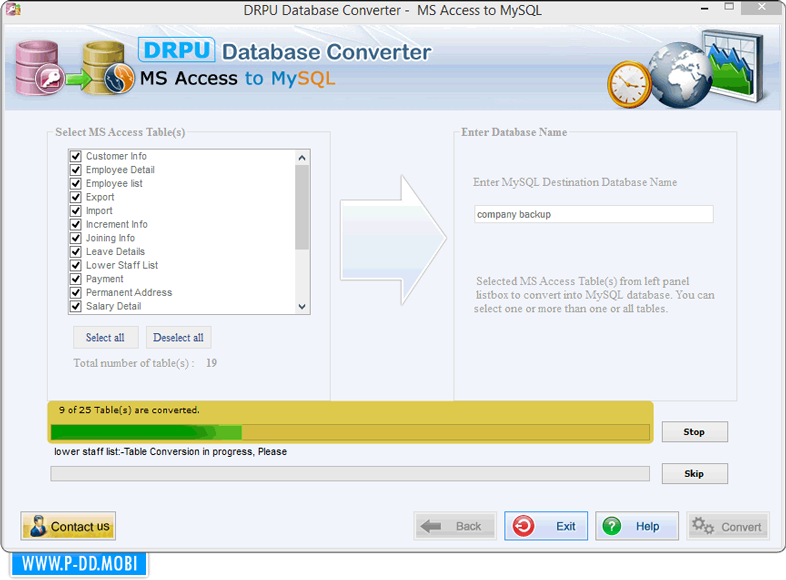 MS Access to MySQL Database Converter Software