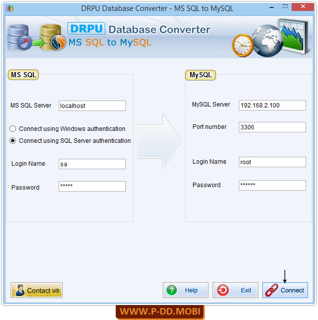 MSSQL to MySQL Database Converter