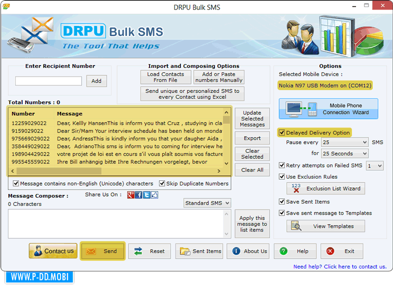 Bulk SMS Software - GSM Mobile