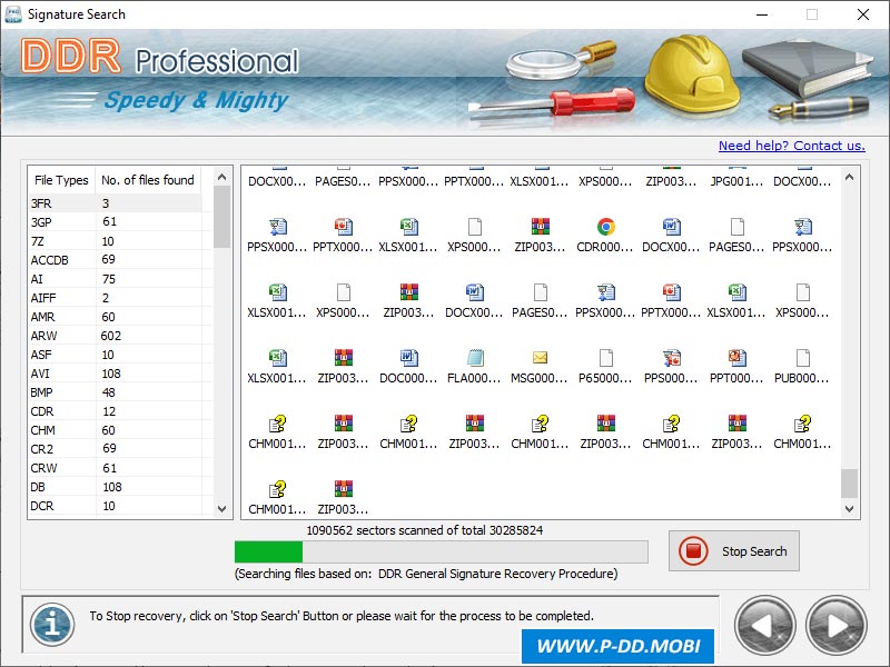 Screenshot of Data Recovery Software