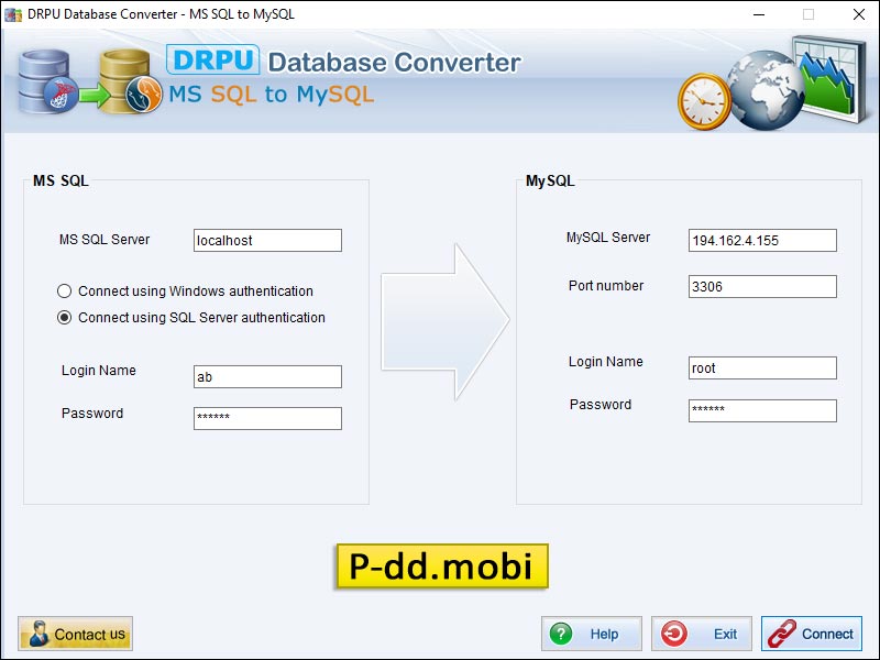 Screenshot of Database Converter Software